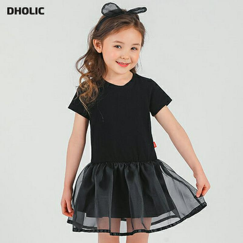 チュール切替ワンピース p002062 キッズ 【3~8才】【ops】【韓国 ファッション ワンピース フレアワンピース Aライン フレア ティアード ラウンドネック 半袖 ハーフスリーブ チュール レース 子供 学生服 ジュニア服 ジュニア 春 夏】【KIDS】