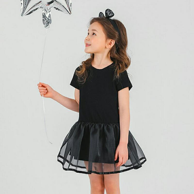 チュール切替ワンピース p002062 キッズ 【3~8才】【ops】【韓国 ファッション ワンピース フレアワンピース Aライン フレア ティアード ラウンドネック 半袖 ハーフスリーブ チュール レース 子供 学生服 ジュニア服 ジュニア 春 夏】【KIDS】