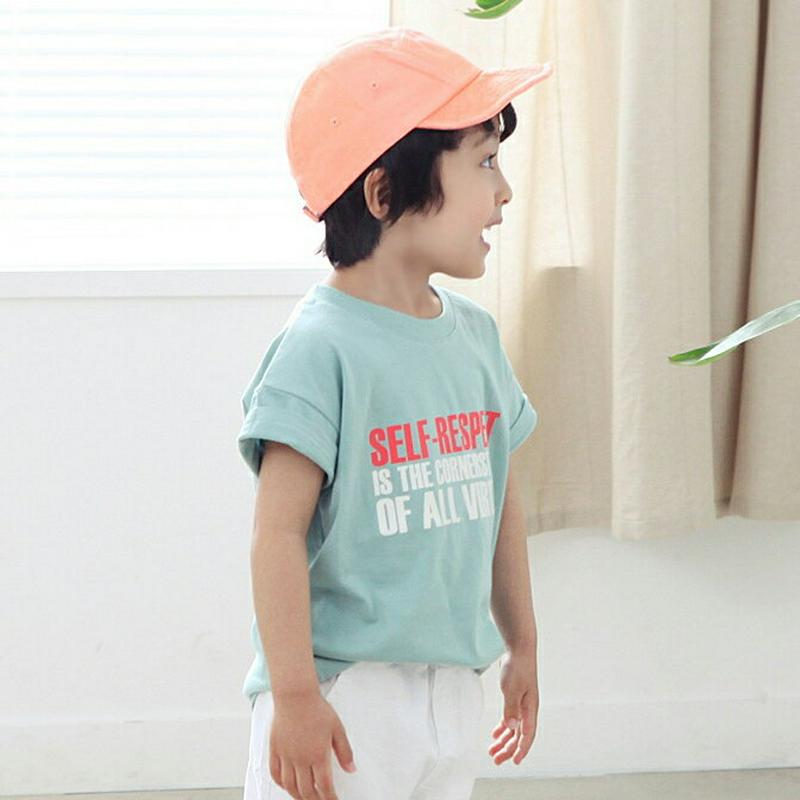 配色レタリング半袖Tシャツ p001623 キッズ 【3~8才】【tops】【韓国 ファッション トップス Tシャツ カットソー ラウンドネック ハーフスリーブ 半袖 ロゴ レタリング 子供 学生服 ジュニア服 ジュニア 春 夏】【KIDS】