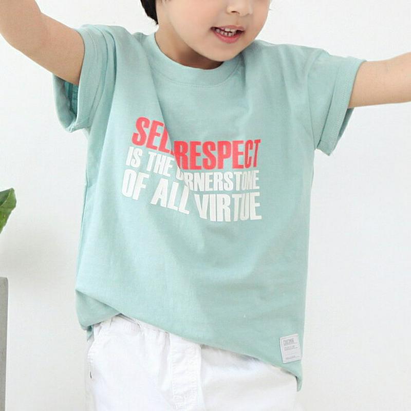 配色レタリング半袖Tシャツ p001623 キッズ 【3~8才】【tops】【韓国 ファッション トップス Tシャツ カットソー ラウンドネック ハーフスリーブ 半袖 ロゴ レタリング 子供 学生服 ジュニア服 ジュニア 春 夏】【KIDS】
