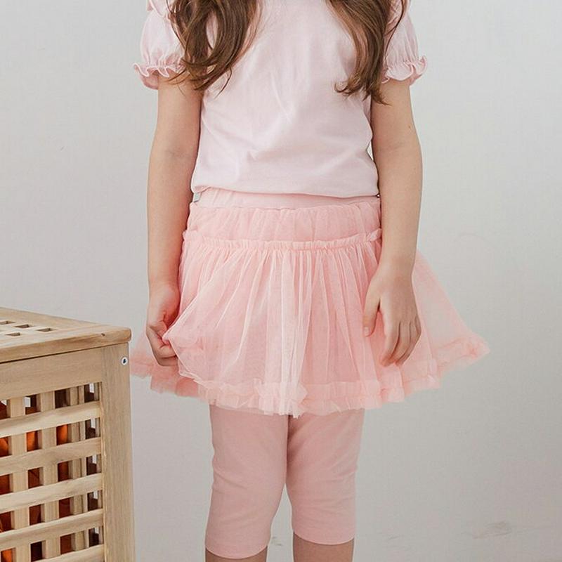フリルチュールスカートレギンス p001837 キッズ 【3~8才】【pt】【韓国 ファッション ボトムス レギンス スカート 