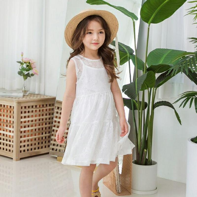 キャミ&レースティアードワンピース p001819 キッズ 【3~8才】【ops】【韓国 ファッション ワンピース フレアワンピ