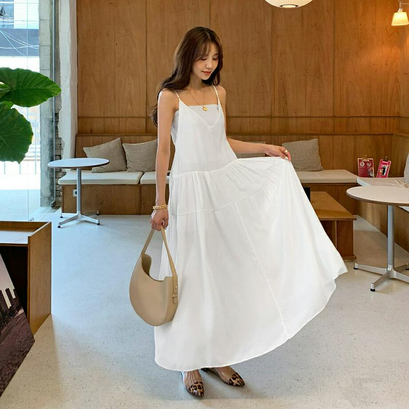 ギャザーキャミワンピース・全3色・t56084 レディース 【ops】【ワンピース ロング ロングワンピース スリーブレス ノー