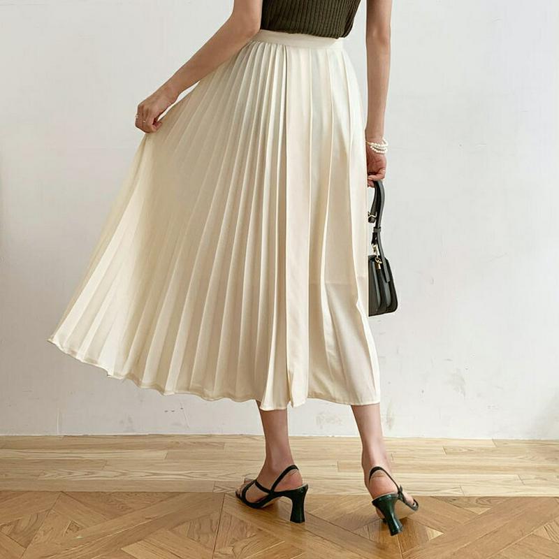 アンバランスプリーツスカート・全2色・b56029 レディース 【sk】【スカート ロング ロングスカート プリーツ プリーツス