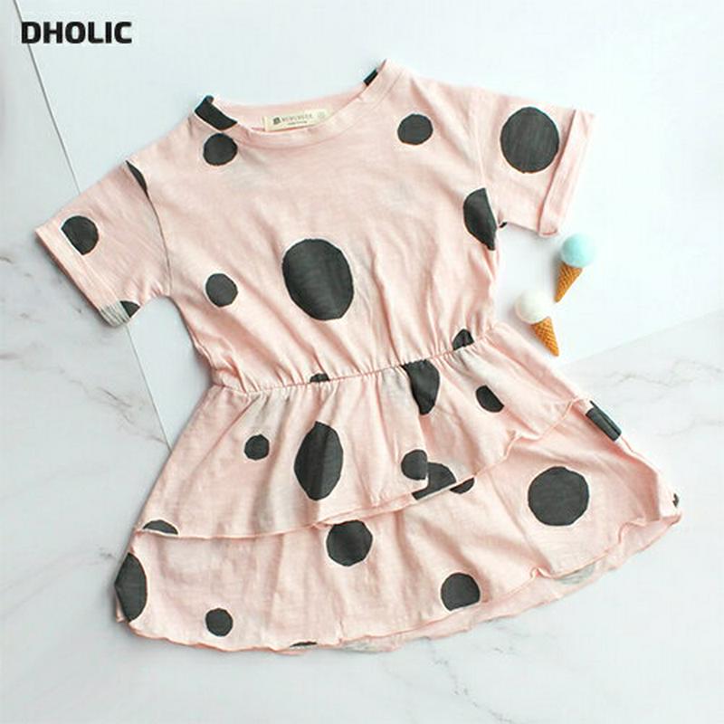 ドットティアードワンピース p001861 キッズ 【3~8才】【ops】【韓国 ファッション ワンピース フレアワンピース A