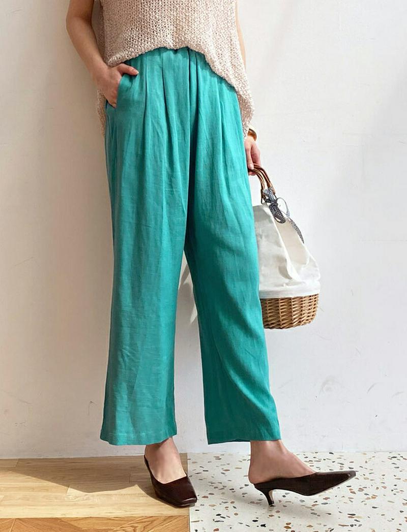 ドロストストレートパンツ・全3色・b56033 レディース 【pt】【パンツ ロングパンツ ズボン ボトムス ストレートパンツ 