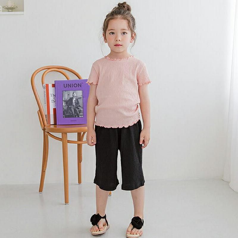 メロウTシャツ&パンツSET(ピンク)・p001910 キッズ【3~8才】【set】【セット set トップス Tシャツ メロウ
