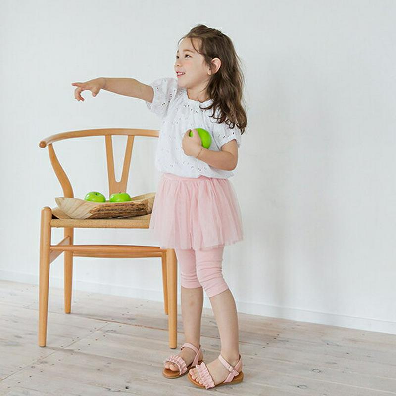 チュールスカートレギンス(ピンク)・p001929 キッズ【3~8才】【pt】【スカートレギンス スカート レギンス チュール 