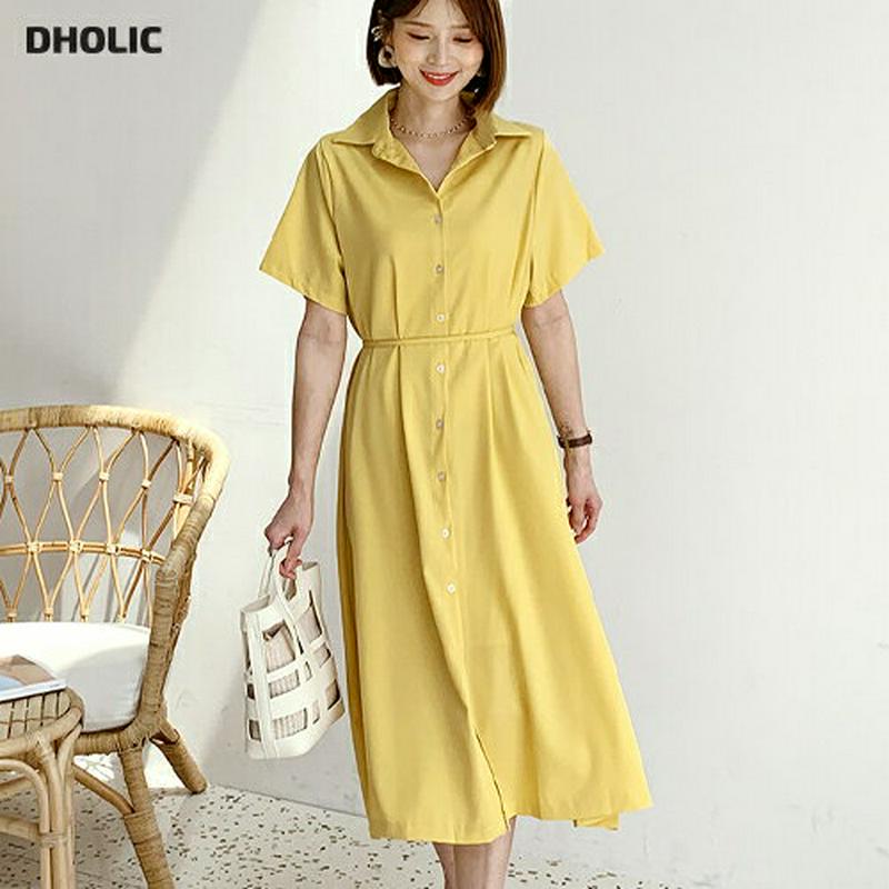 ストラップ付シャツワンピース・全3色・t56020 レディース 【ops】【ワンピース ミディ丈 ミディワンピース 半袖 シャツ