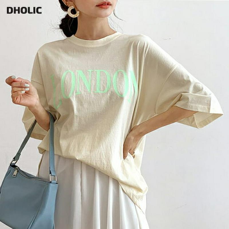 バックスリットロゴTシャツ・全3色・b56094 レディース 【tops】【トップス Tシャツ 半袖 ロゴ ロゴT バックスリッ