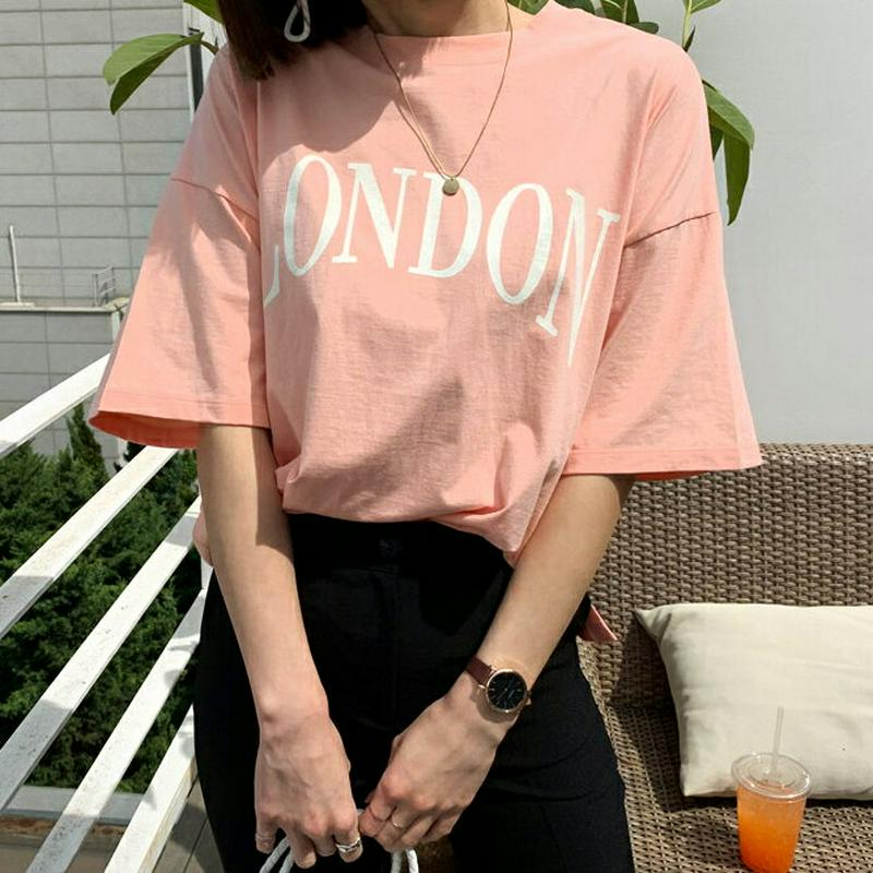 バックスリットロゴTシャツ・全3色・b56094 レディース 【tops】【トップス Tシャツ 半袖 ロゴ ロゴT バックスリッ