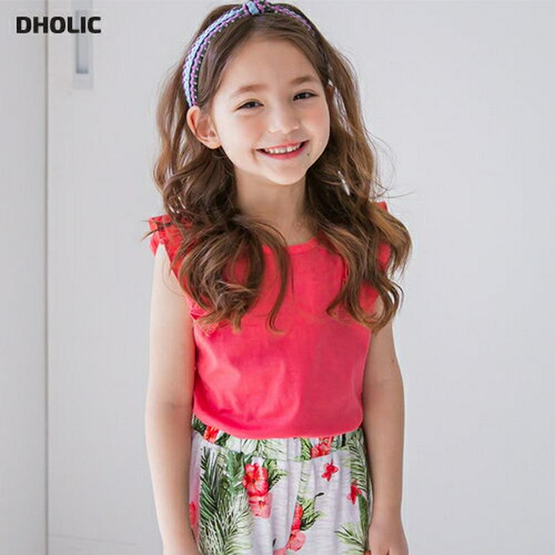 フリルスリーブレス(ピンク)・p001969 キッズ【3~8才】【tops】【トップス Tシャツ スリーブレス ノースリーブ タ