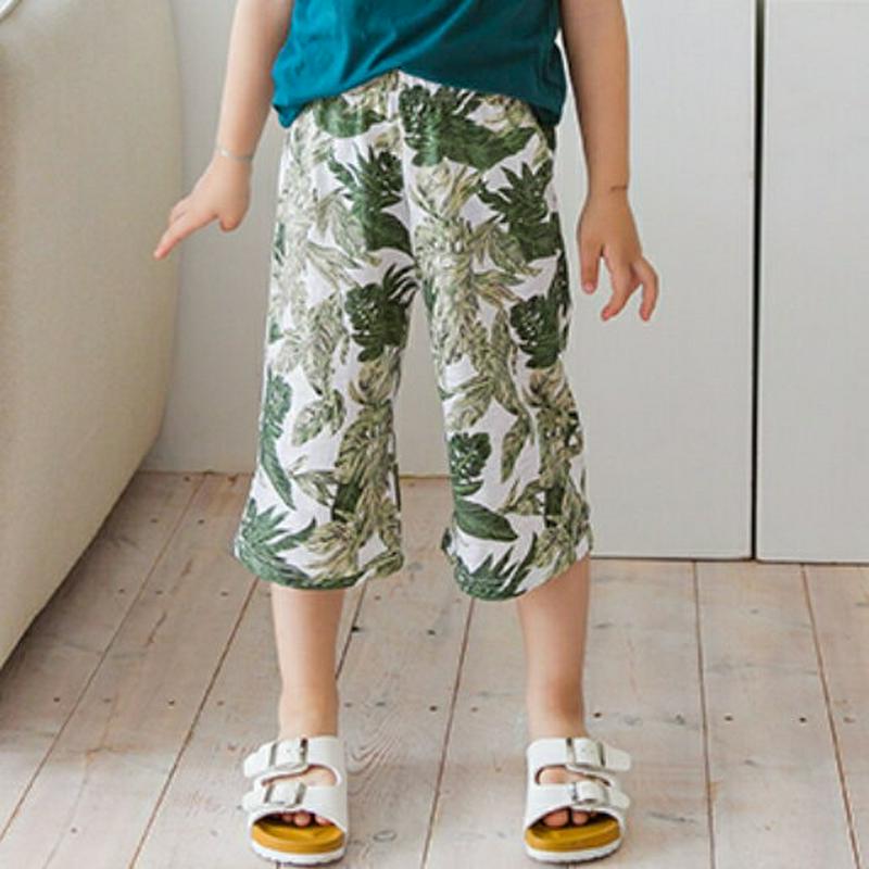パームツリーパンツ(グリーン)・p001914 キッズ【3~8才】【pt】【パンツ ズボン ボトムス ロングパンツ パームツリー