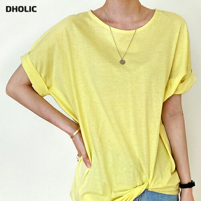 ツイストヘムTシャツ・全5色・b62161 レディース【tops】【トップス Tシャツ 半袖 単色 無地 シンプル ベーシック 