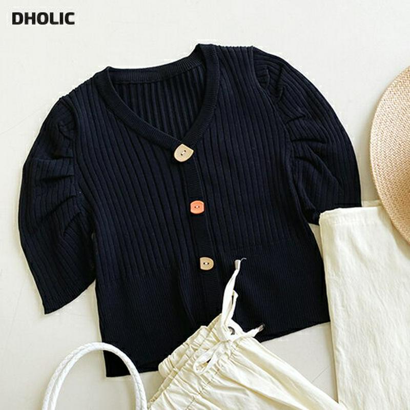 マルチボタンリブニット・全4色・b62159 レディース【tops】【トップス ニット ニットトップス リブ リブニット リブト