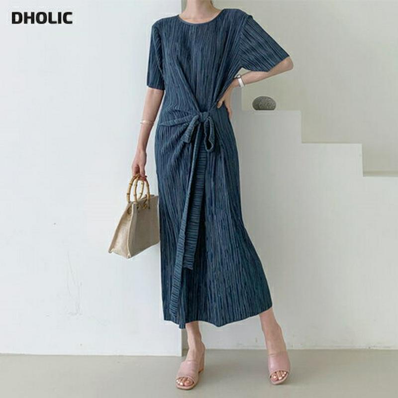 プリーツラップワンピース・全3色・b62147 レディース【osps】【ワンピース ロング ロングワンピース プリーツ プリーツ