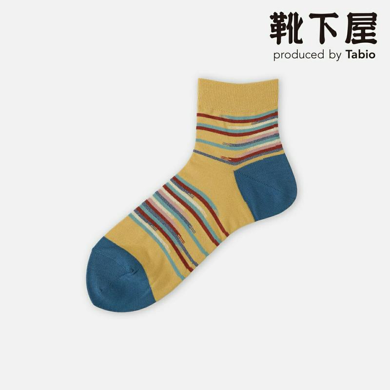 【あす楽】【Tabio MEN】 メンズ SURFボーダーショート丈 / 靴下屋 靴下 タビオ くつ下 ショート メンズ 日本製
