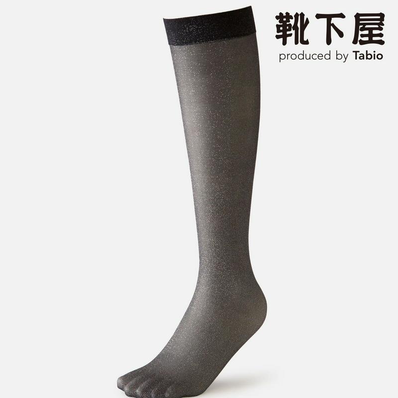 【全品送料無料★～3/27 09:59迄】【あす楽】【公式 靴下屋】 シアー ラメ ハイソックス / 靴下 タビオ Tabio くつ下 シアーソックス ハイ ソックス クリアー 透け シースルー チュール レディース 母の日 プレゼント 日本製