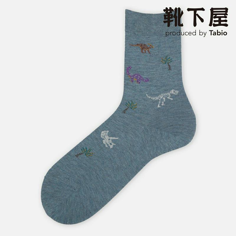 【全品送料無料★〜6/11 23:59迄】【あす楽】【靴下屋】 恐竜柄レギュラーショートソックス / 靴下 タビオ Tabio くつ下 ショート レディース 日本製 2206ka