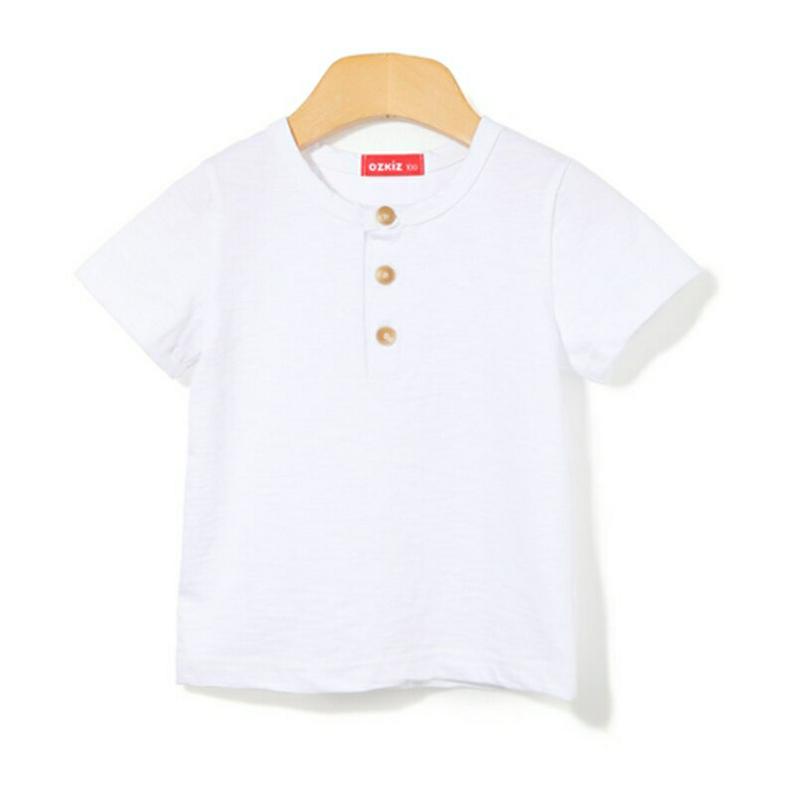 ヘンリーネックTシャツ・p002161 キッズ【3~8才】【tops】【トップス Tシャツ 半袖 ヘンリーネック ヘンリー 単色 無地 シンプル カジュアル 女の子 男の子 子供 こども 子供服 こども服】【KIDS】