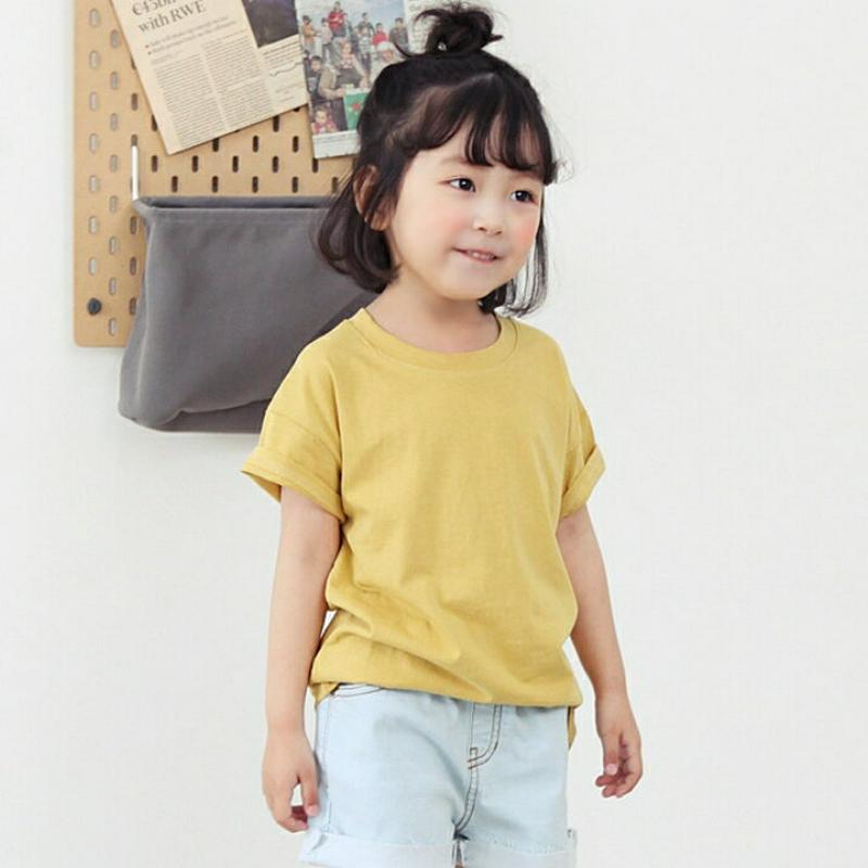 ラウンドネックパッチTシャツ・p002096 キッズ【3~8才】【tops】【トップス Tシャツ 半袖 ハーフスリーブ 無地T 単色 無地 シンプル カジュアル ラフ 女の子 男の子 子供 こども 子供服 こども服】【KIDS】