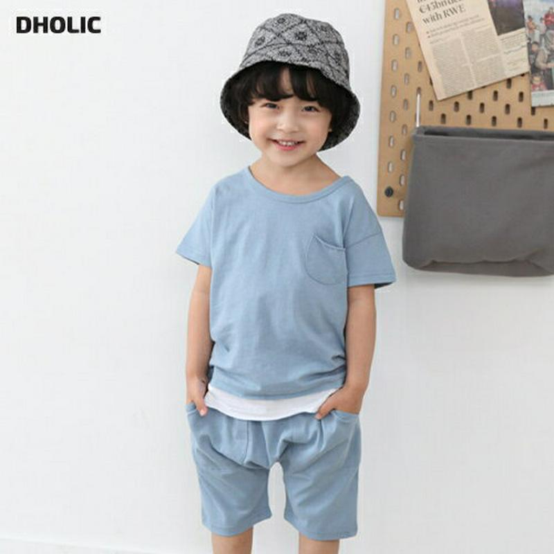 ワンポケット上下SET・p002219 キッズ【3~8才】【set】【セットアップ トップス Tシャツ 半袖 パンツ ズボン カジュアル 単色 無地 シンプル ベーシック カジュアル 女の子 男の子 子供 こども 子供服 こども服】【KIDS】