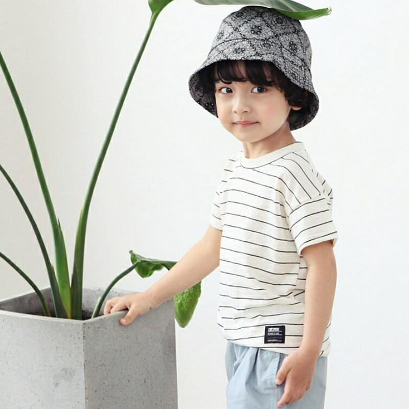 パッチボーダーTシャツ・p002221 キッズ【3~8才】【tops】【トップス Tシャツ ボーダー 柄 カジュアル ラフ 女の子 男の子 子供 こども 子供服 こども服】【KIDS】