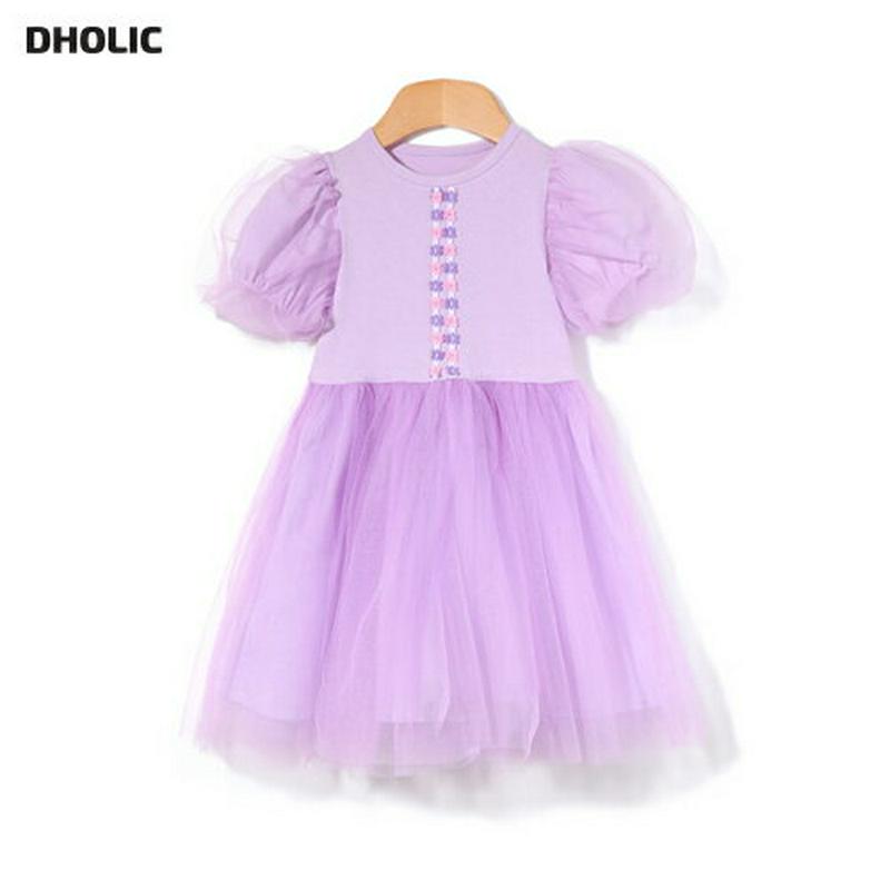 チュールフラワーラインワンピース・p002163 キッズ【3~8才】【ops】【ワンピース チュールワンピース チュール 半袖 パフスリーブ パフ フェミニン 可愛い かわいい 女の子 子供 こども 子供服 こども服】【KIDS】