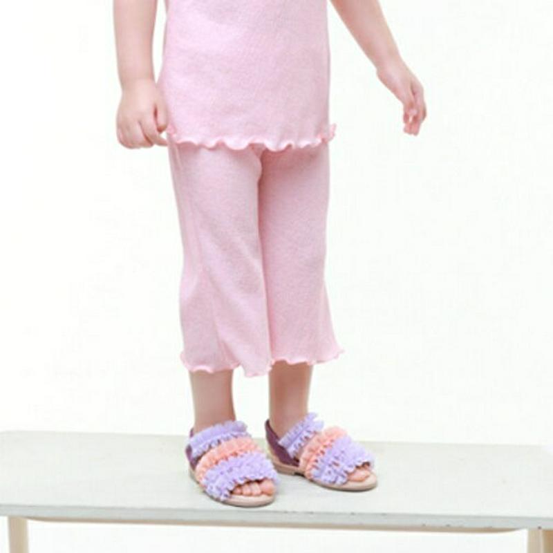 ウェーブパンツ・p002106 キッズ【3~8才】【pt】【パンツ ズボン ボトムス ウェーブ 単色 可愛い かわいい 女の子 子供 こども 子供服 こども服】【KIDS】