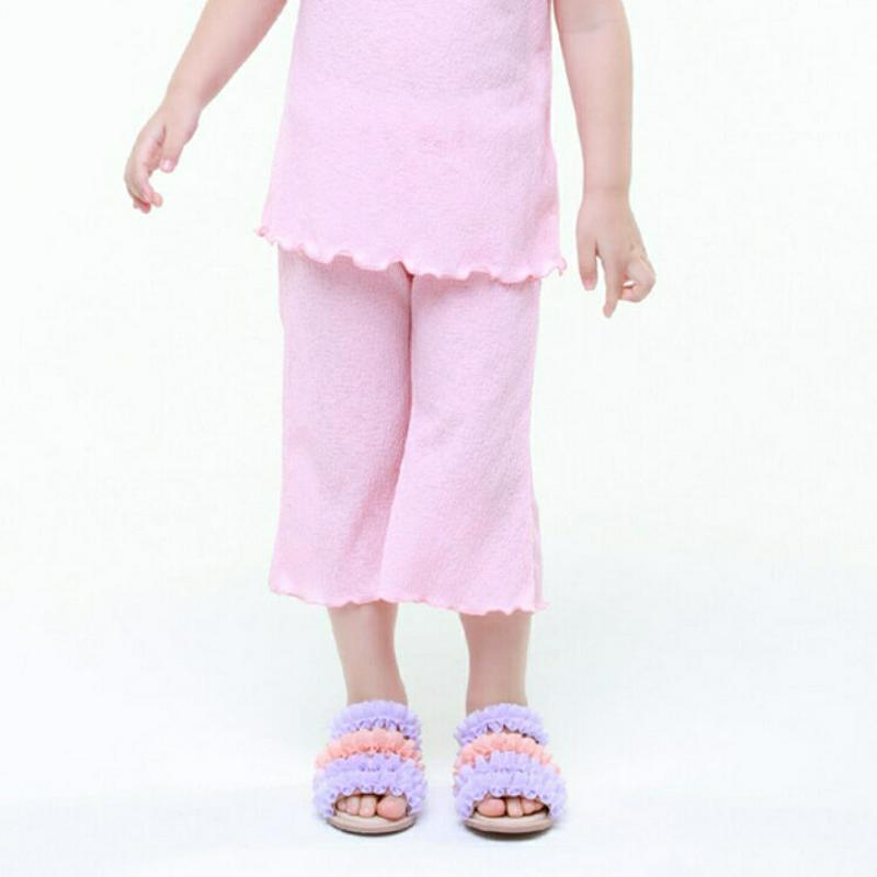 ウェーブパンツ・p002106 キッズ【3~8才】【pt】【パンツ ズボン ボトムス ウェーブ 単色 可愛い かわいい 女の子 子供 こども 子供服 こども服】【KIDS】