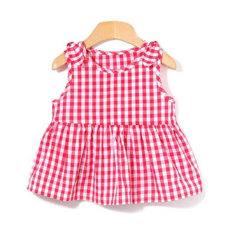 チェックスリーブレスワンピース・p002130 キッズ【3~8才】【ops】【ワンピース スリーブレス ノースリーブ チェック チェック柄 ギンガムチェック ガーリー 可愛い かわいい 女の子 子供 こども 子供服 こども服】【KIDS】