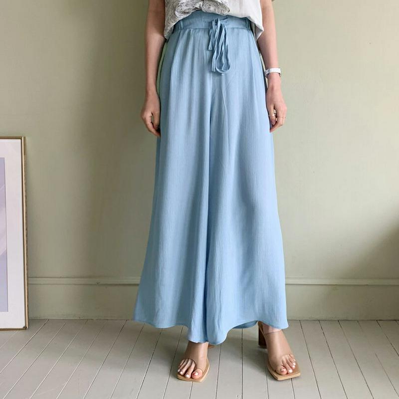 ドロストシフォンパンツ・全4色・t62213 レディース【pt】【パンツ ロングパンツ ズボン ボトムス シフォン ワイドパンツ