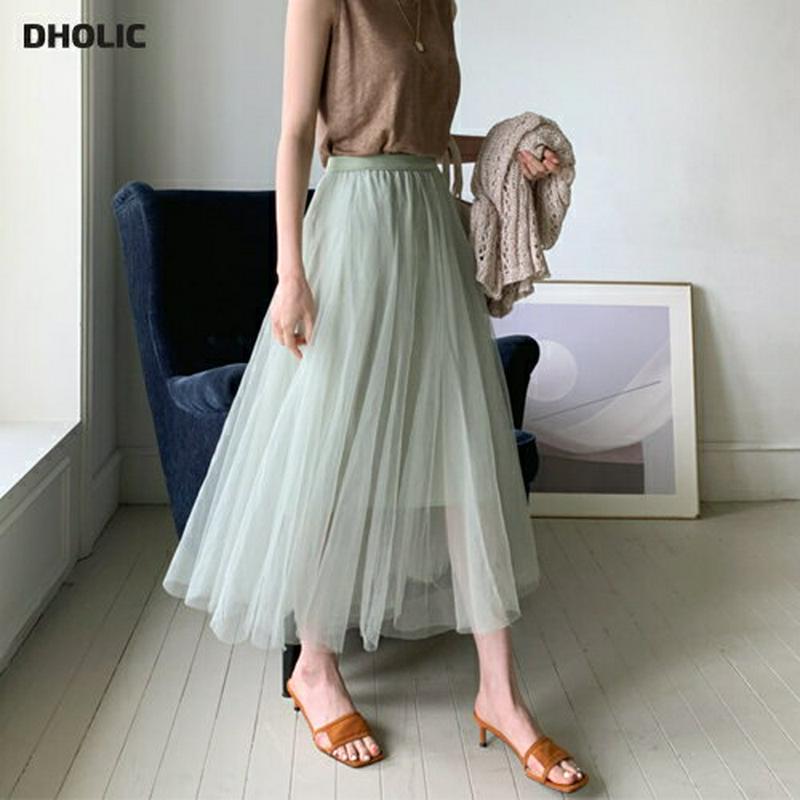 チュールフレアスカート・全5色・b62209 レディース【sk】【スカート ロング ロングスカート チュール チュールスカート 