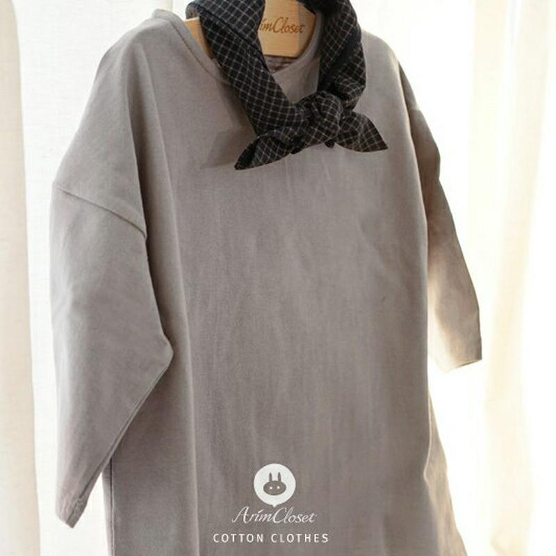 ボクシーフィットTシャツ p001962 キッズ 【0~2才】【tops】【トップス Tシャツ カットソー 長袖 ロング ワンピース チュニック 無地 ゆったり 子供 子供服 乳幼児 ベビー用 ベビー服 赤ちゃん 出産祝い プレゼント 春 夏】【KIDS】