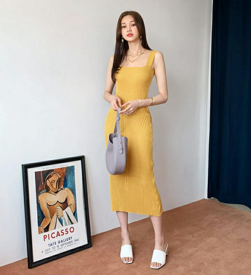 リブニットワンピース・全4色・t59319 レディース 【ops】【ワンピース ロング ロングワンピース ニットワンピース ニッ