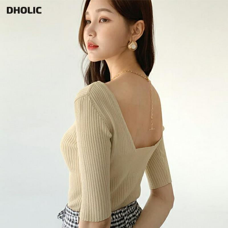 グリッターUネックリブニット・全2色・b59310 レディース 【tops】【トップス ニット ニットトップス リブ リブニット