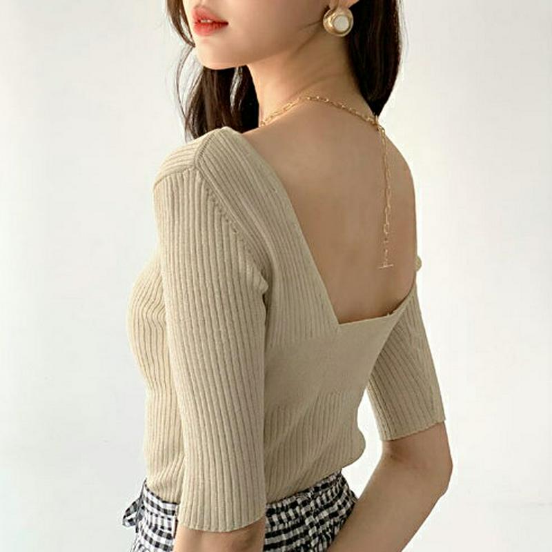グリッターUネックリブニット・全2色・b59310 レディース 【tops】【トップス ニット ニットトップス リブ リブニット