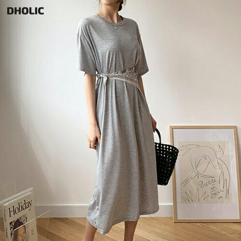 ボクシーワンピース・全3色・t59320 レディース 【ops】【ワンピース ロング ロングワンピース 半袖 ハーフスリーブ 単