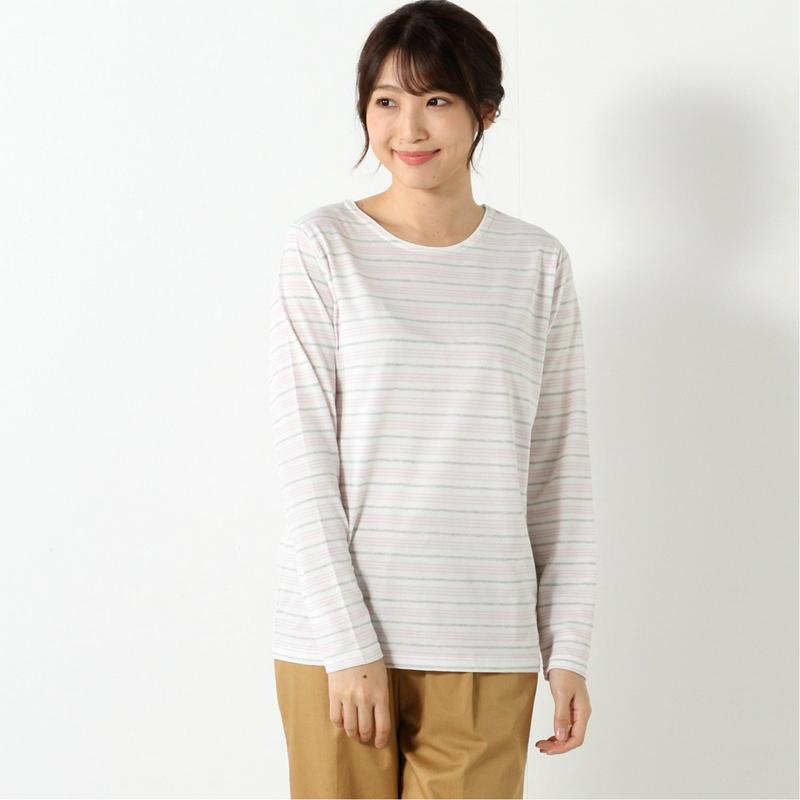 涼しく快適ドライカノコ長袖Ｔシャツ【無地・ボーダー】