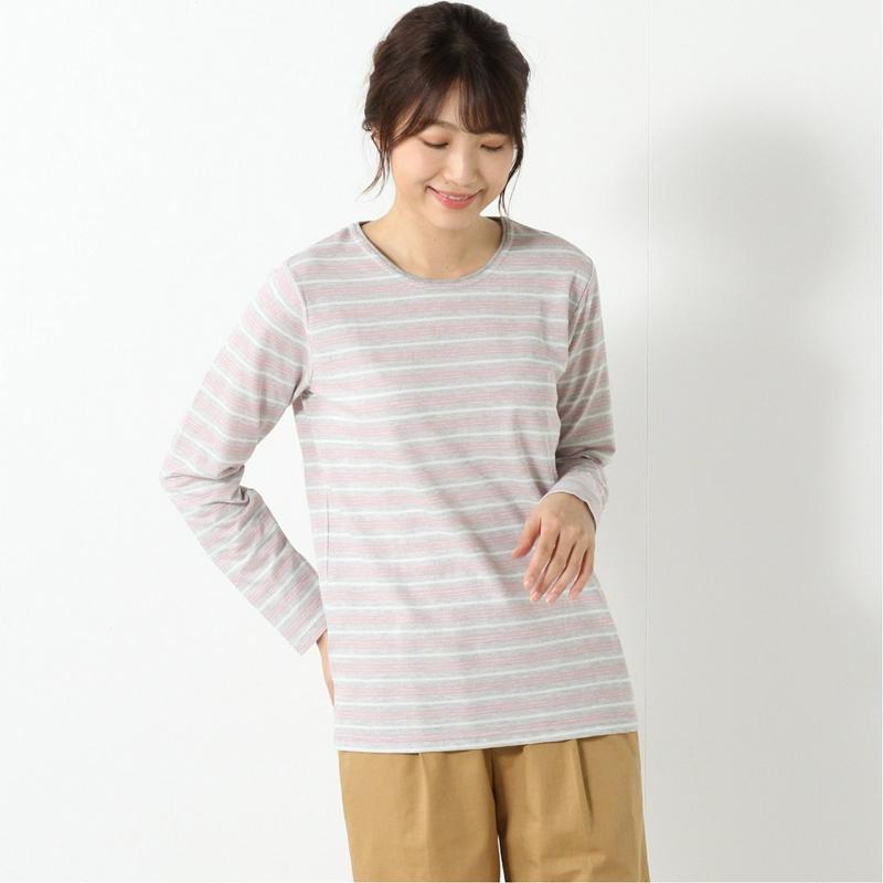涼しく快適ドライカノコ長袖Ｔシャツ【無地・ボーダー】