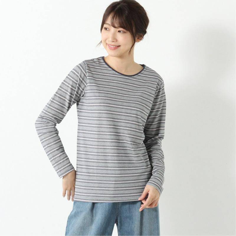 涼しく快適ドライカノコ長袖Ｔシャツ【無地・ボーダー】