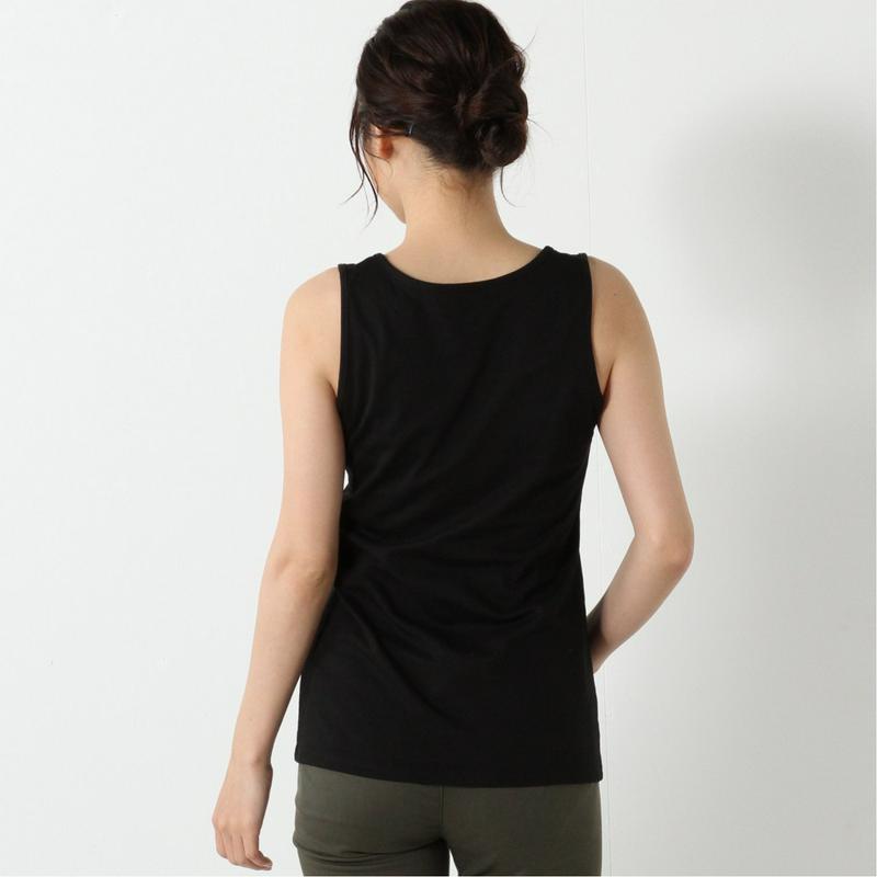 梨地ドルマンＴシャツ＋タンクトップ　アンサンブル