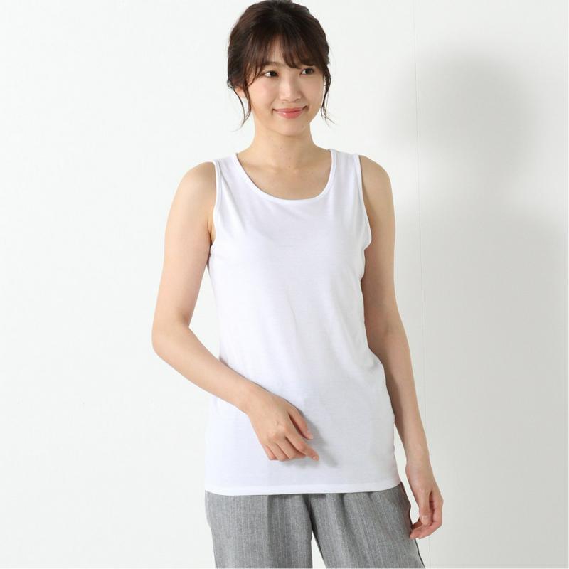 梨地ドルマンＴシャツ＋タンクトップ　アンサンブル