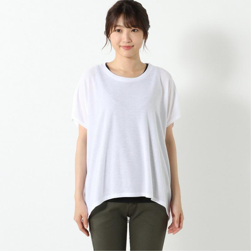 梨地ドルマンＴシャツ＋タンクトップ　アンサンブル