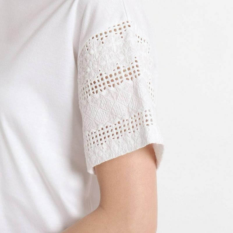 【洗える】アイレットスリーブＴシャツ