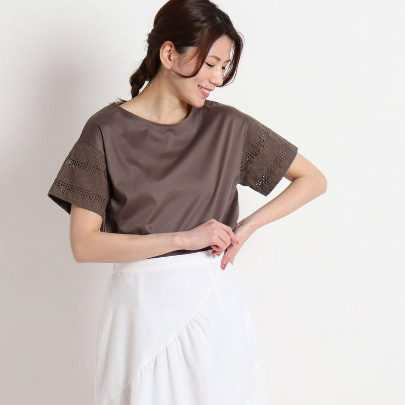 【洗える】アイレットスリーブＴシャツ