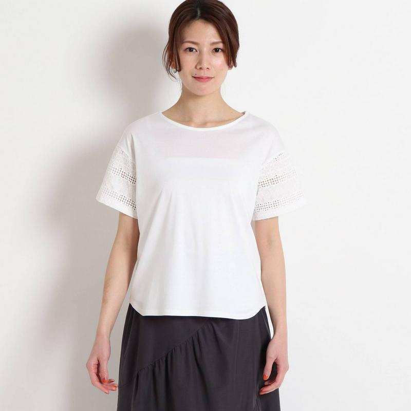 【洗える】アイレットスリーブＴシャツ