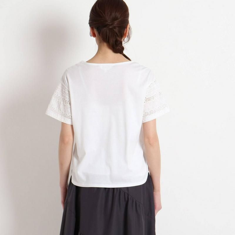 【洗える】アイレットスリーブＴシャツ