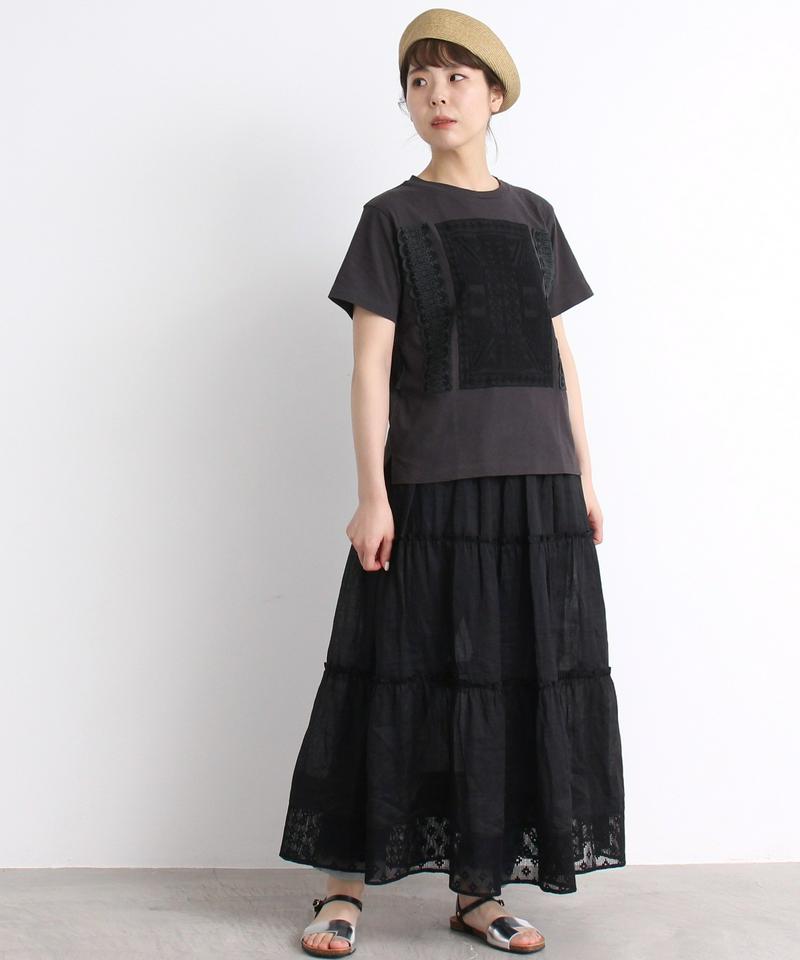 〇eiπe レースモチーフ　Tシャツ