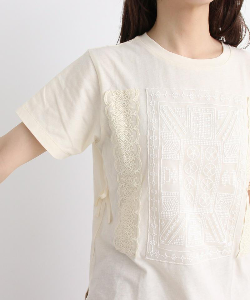 〇eiπe レースモチーフ　Tシャツ